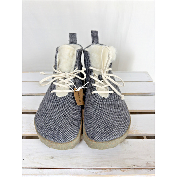Bos. & Co. Shoes - NWT Bos Co Cake ASPORTUGUESA Gray Wool Lace Up Chukka Boots #1067 Size EU 37